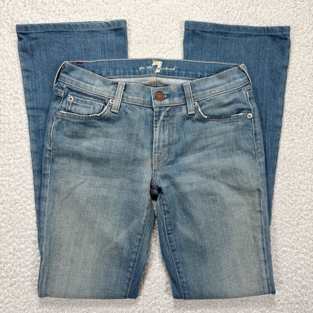 7 For All Mankind Bootcut Jeans Womens 27 (28x30.5) Western Boho Y2K USA